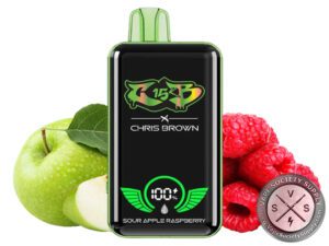 Chris Brown CB15K Puffs Disposable Sour Apple Raspberry
