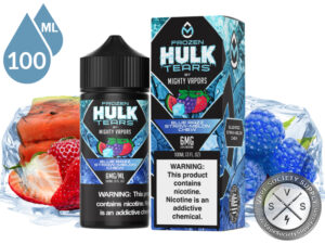 Frozen Blue Razz Straw-Melon Chew HULK TEARS by MIGHTY VAPORS