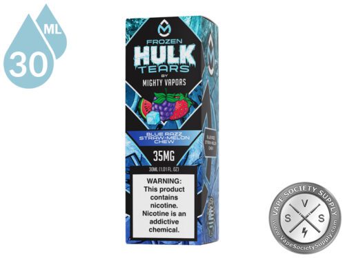 Frozen Blue Razz Straw-Melon Chew Hulk Tears Salt box