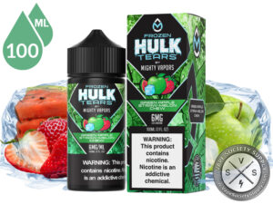 Frozen Green Apple Straw-Melon Chew HULK TEARS by MIGHTY VAPORS