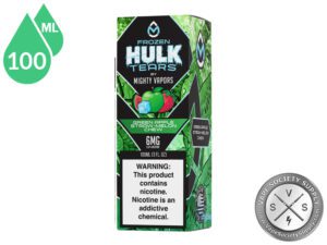 Frozen Green Apple Straw-Melon Chew HULK TEARS by MIGHTY VAPORS box