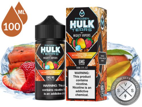 Frozen Mango Straw-Melon Chew HULK TEARS by MIGHTY VAPORS