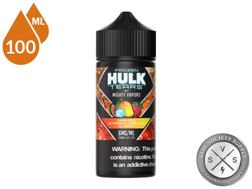 Frozen Mango Straw-Melon Chew HULK TEARS by MIGHTY VAPORS bottle
