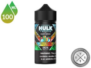 Frozen Sour Belt Straw-Melon Chew HULK TEARS by MIGHTY VAPORS bottle