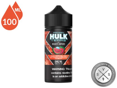 Frozen Watermelon Straw-Melon Chew HULK TEARS by MIGHTY VAPORS bottle