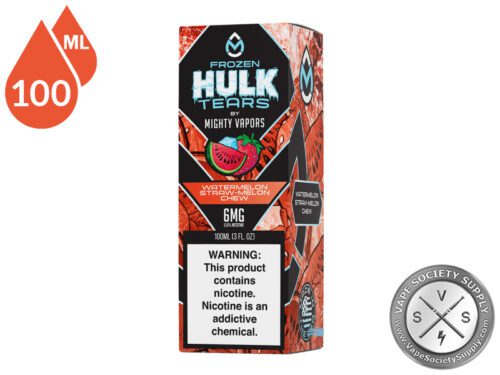 Frozen Watermelon Straw-Melon Chew HULK TEARS by MIGHTY VAPORS box