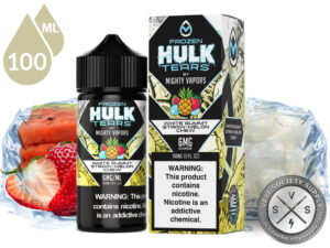 Frozen White Gummy Straw-Melon Chew HULK TEARS by MIGHTY VAPORS 100ml