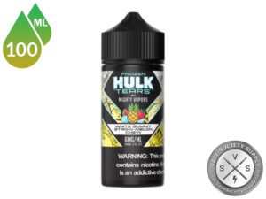 Frozen White Gummy Straw-Melon Chew HULK TEARS by MIGHTY VAPORS bottle