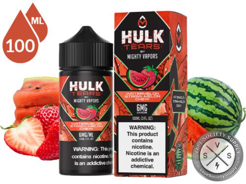 Watermelon Straw-Melon Chew HULK TEARS by MIGHTY VAPORS