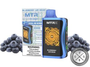 MTRX MX 25000 Puff Vape Disposable Blueberry Aur head