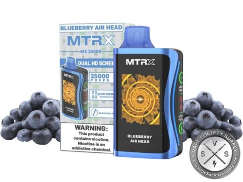 MTRX MX 25000 Puff Vape Disposable Blueberry Aur head