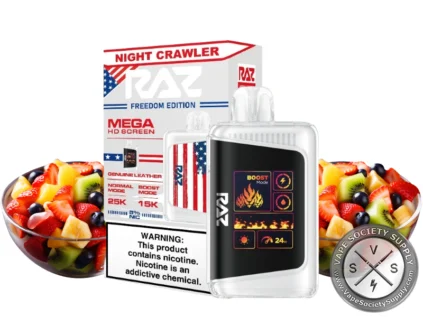 RAZ DC25000 Disposable Vape _ 25k Puffs Night Crawler Freedom Edition