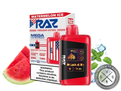 RAZ DC25000 Disposable Vape _ 25k Puffs Watermelon Ice Freedom Edition