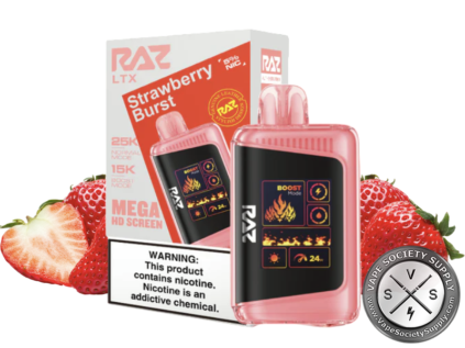 RAZ LXT Disposable Vape _ 25k Puffs Strawberry Burst