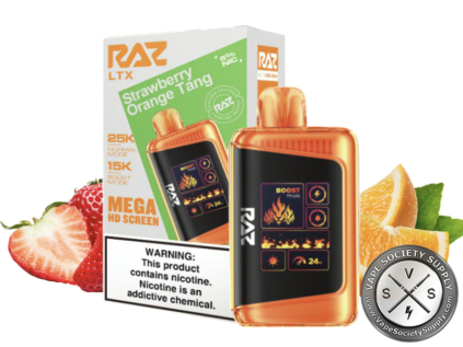 RAZ LXT Disposable Vape _ 25k Puffs Strawberry Orange Tang