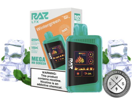 RAZ LXT Disposable Vape _ 25k Puffs Wintergreen