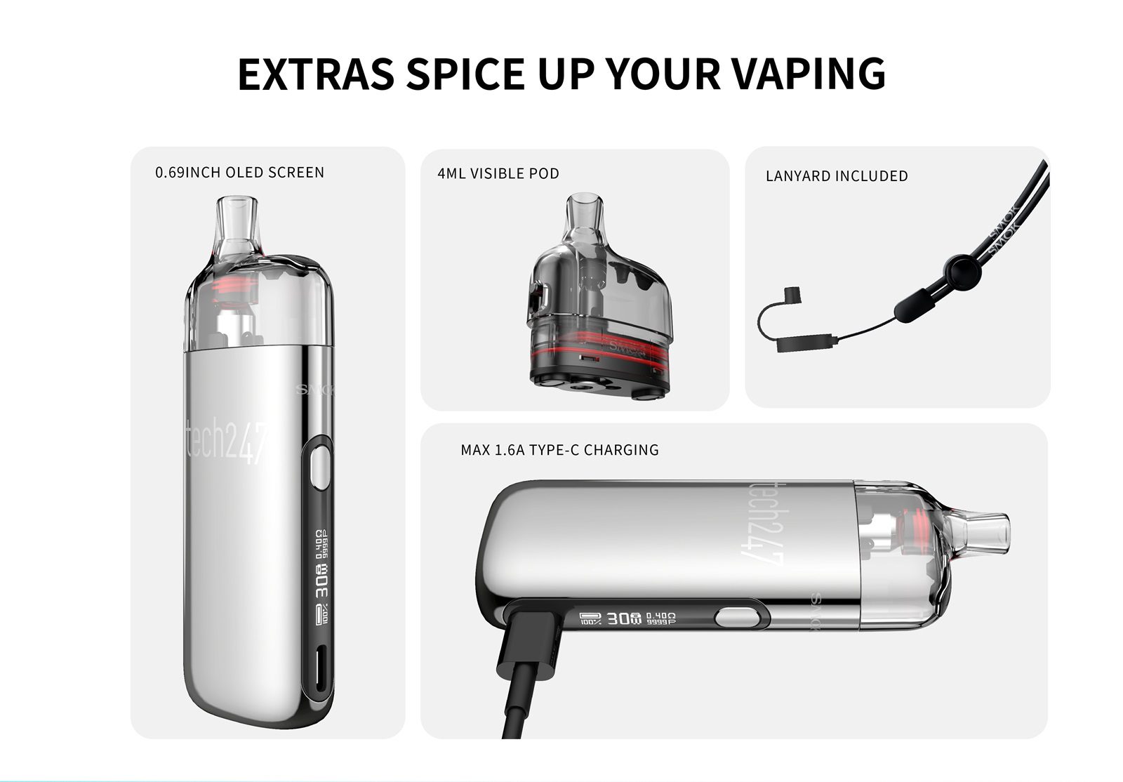 SMOK Tech247 Pod Kit accessories