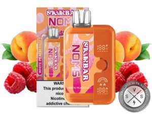 Sugarbar Noms 18K Puffs Disposable White peach razz
