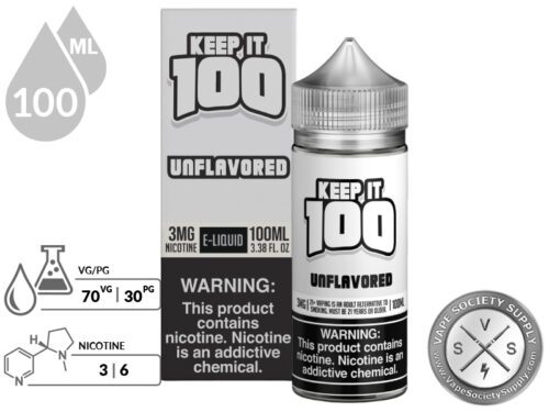 Unflavored KEEP IT 100 E-Liquid (2)