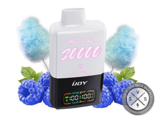 iJoy Mars Cabin 20K Puffs Disposable Pod Kit Blue Razz Cotton Clouds