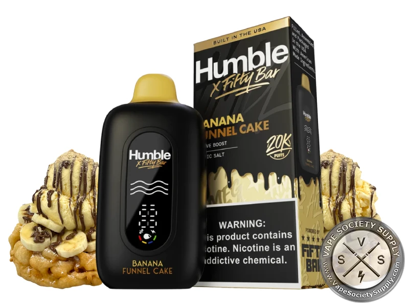 Fifty Bar Disposable Vape _ 20K Puffs HUMBLE - Banana Funnel Cake