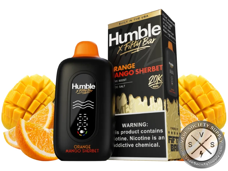 Fifty Bar Disposable Vape _ 20K Puffs HUMBLE - Orange Mango Sherbet