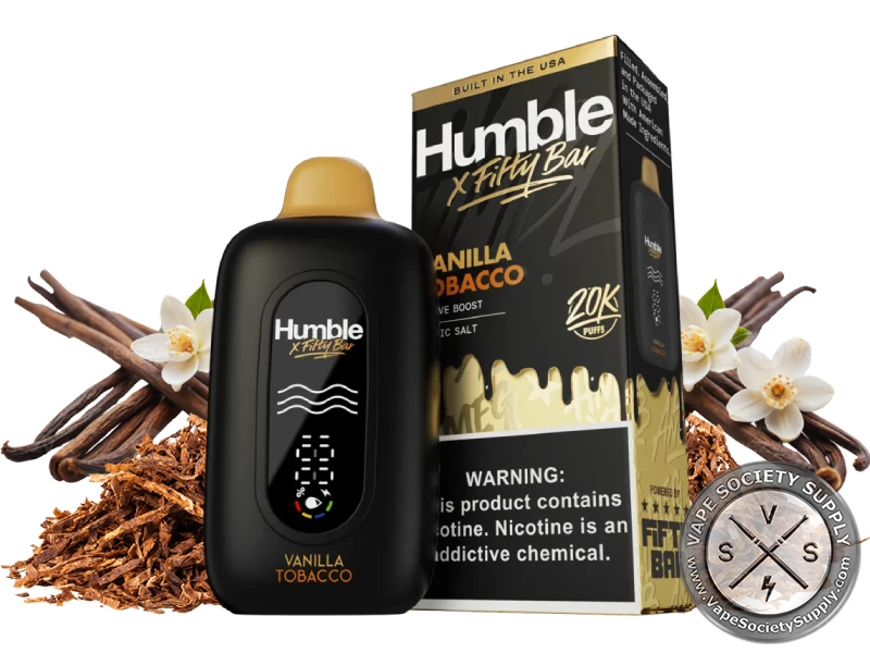 Fifty Bar Disposable Vape _ 20K Puffs HUMBLE - Vanilla Tobacco