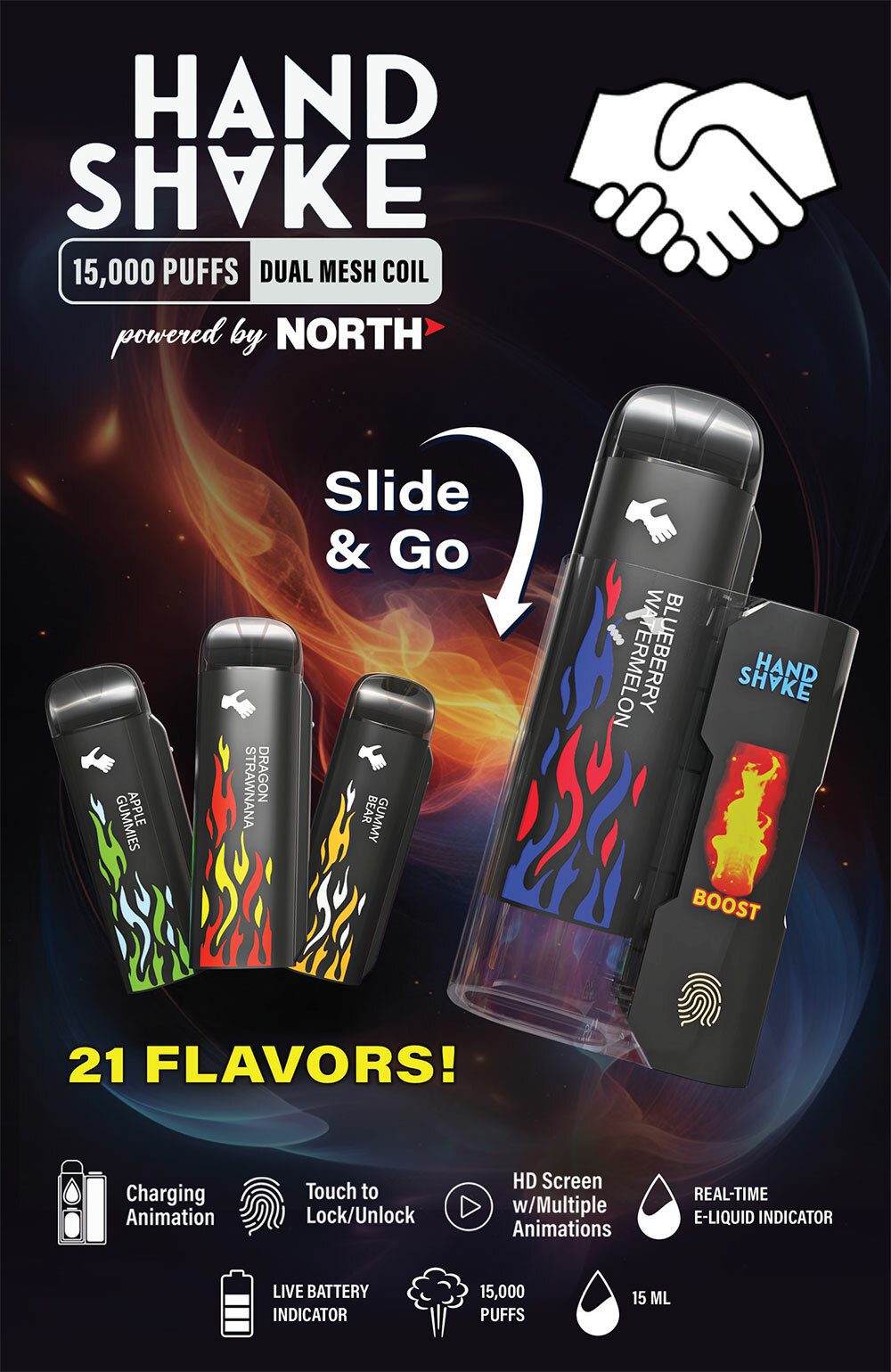 HandShake Disposable Vape 15K Puffs