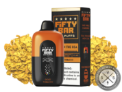Hidden Hills X Fifty Bar Disposable Vape _ 20K Puffs Gold Tobacco
