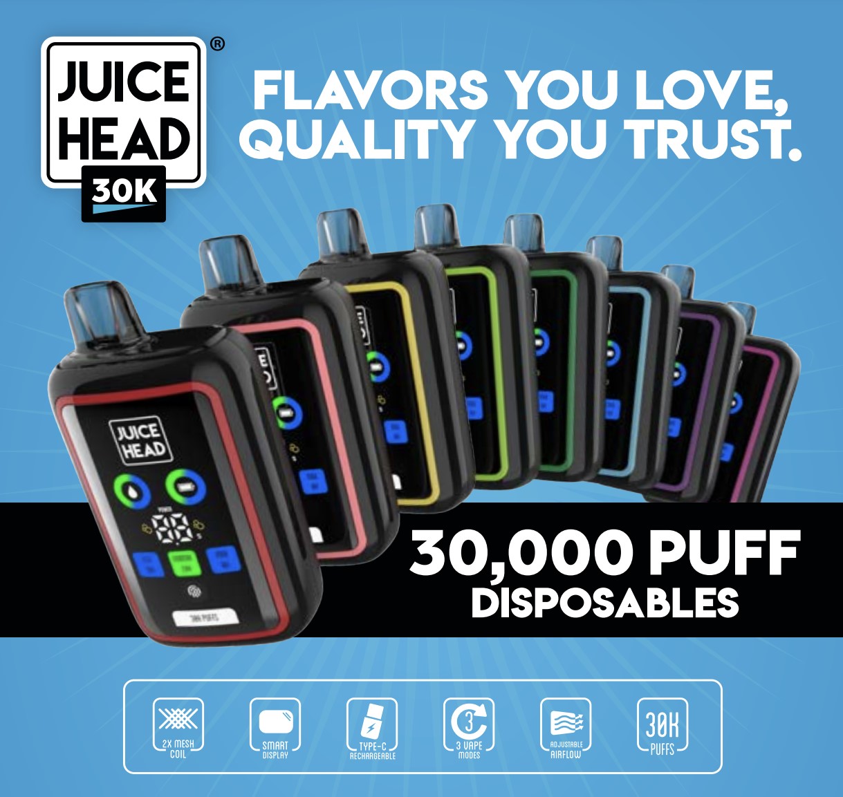 JUICE HEAD Disposable Vape ⋆ 30K Puffs