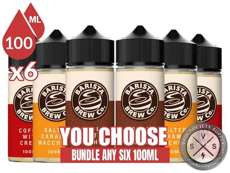 BARISTA BREW Co. E-Liquid Bundle 6 100ml (600ml)
