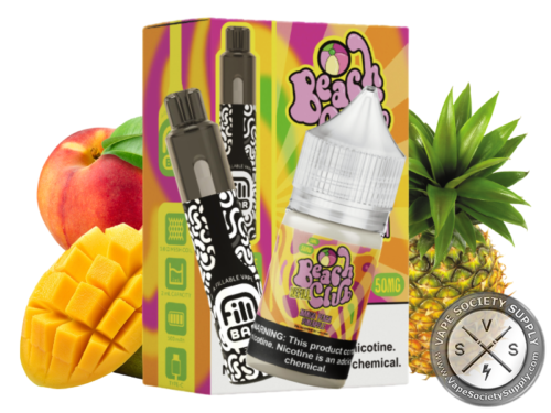 Filli Bar x Beach Club Refillable 25000 Puff Disposable Pod Peach Mango Pineapple