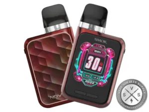 SMOK Novo GT Box pod system in Red: a dark red frame and a red faceted back
