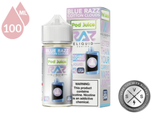 Blue Razz Cotton Clouds Pod Juice x RAZ-6