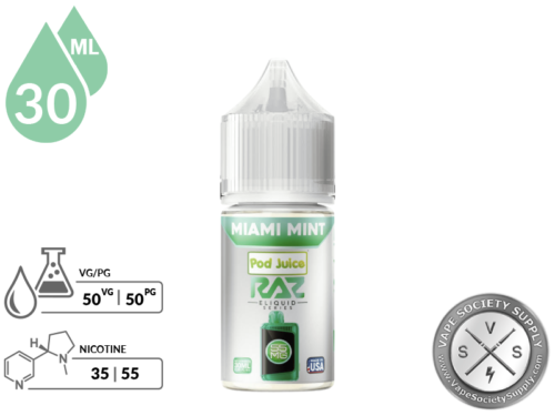 Miami Mint Pod Juice x RAZ Salt-4