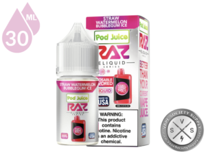 Straw Watermelon Bubblegum Ice Pod Juice x RAZ Salt-4