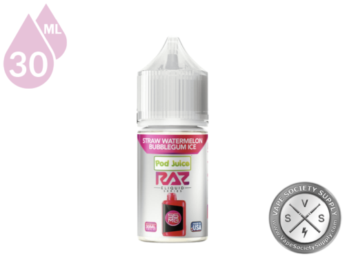Straw Watermelon Bubblegum Ice Pod Juice x RAZ Salt-4