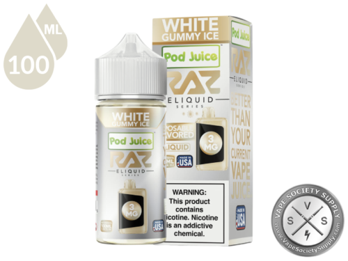 White Gummy Ice Pod Juice x RAZ-1