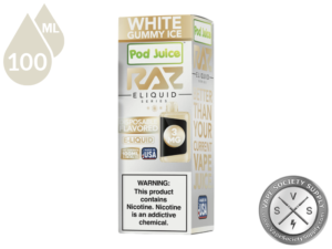 White Gummy Ice Pod Juice x RAZ-2