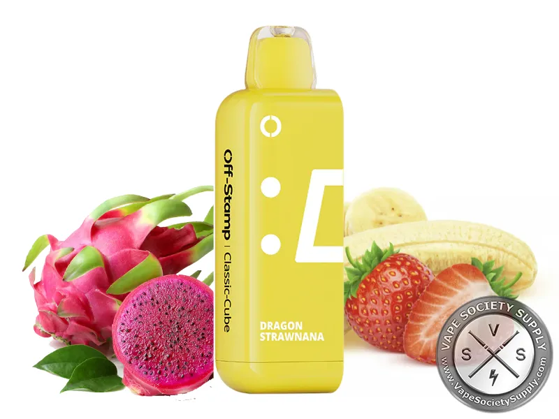 Off-Stamp X-Cube Classic Cube Dragon Strawnana pod with dragon fruit, strawberries and bananas