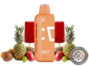 Off-Stamp X-Cube Classic Cube Pineapple Passion Orange pod with pineapples, red ice pops, a coconut and limes