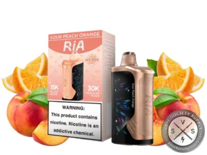 Geek Bar RIA NV30K Disposable _ 30K Puffs Sour peach orange