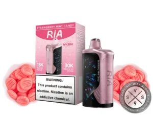 Geek Bar RIA NV30K Disposable _ 30K Puffs Strawberry mint candy