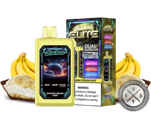 Hotbox Elite 50K Vape by Puff Brands Banana Cream Cake