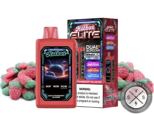 Hotbox Elite 50K Vape by Puff Brands Sour Strawberry Slushie