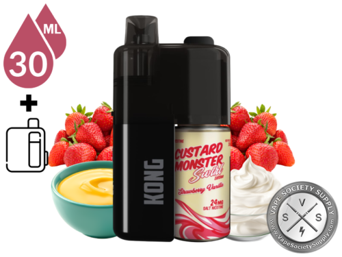 Kong by Zilla x Custard Monster Salt 30ml – 50K Puff Disposable Strawberry Vanilla