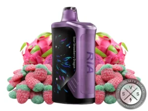 RIA NV30K Disposable Vape By Geek Bar Sour Strawberry Dragon-1