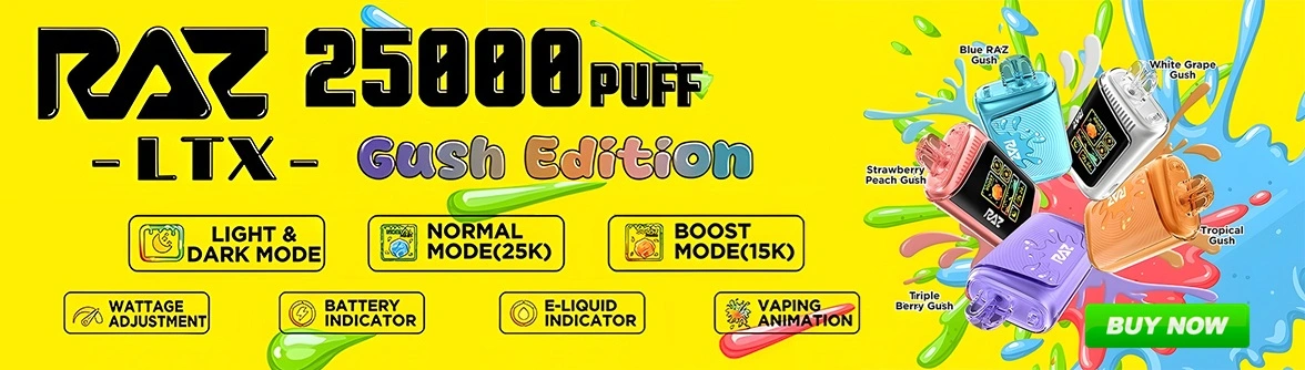 raz ltx 25K puff disposable gush edition