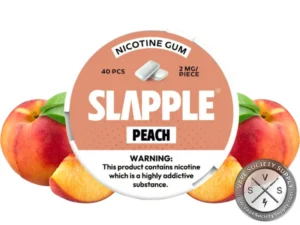 Slapple Nicotine Gum - 40 Pieces Per Can Peach