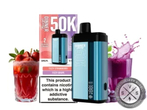 Dinner Lady 50K Puff Disposable Fizzy Strawberry Fizzy Grape